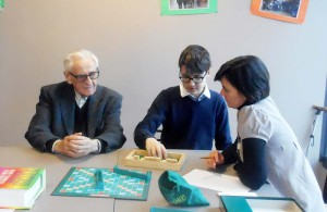 Rencontre entre les collégiens de St Joseph et les résidents du Galilée