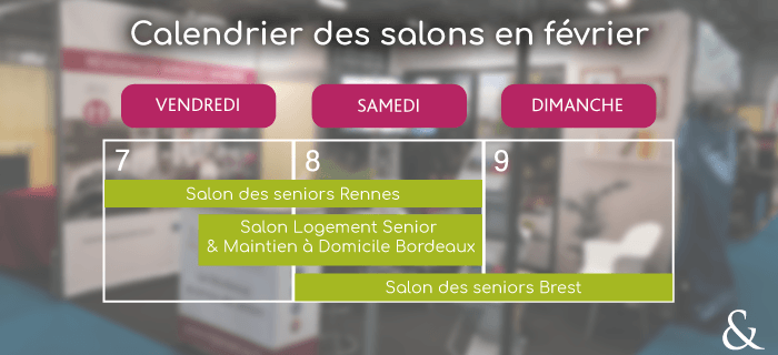 Calendrier des salons au mois de février 