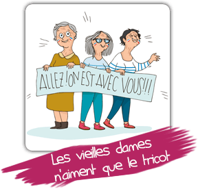 les vieilles dames n'aiment que le tricot ? Visuel de juillet par Mathou