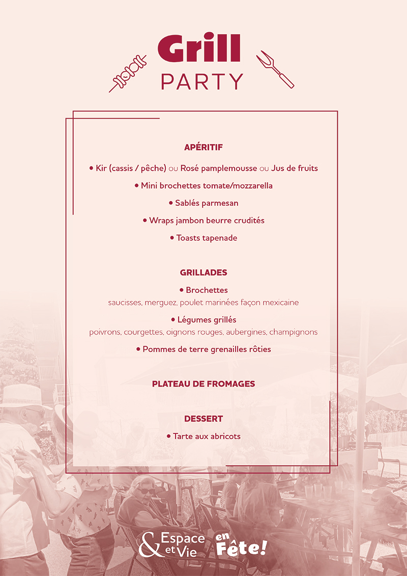 menu grill party